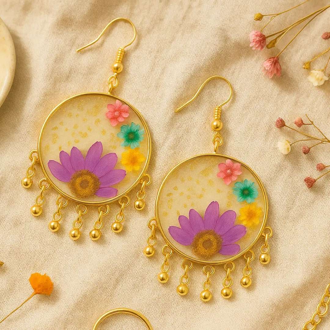 Serene Bloom Jhumkas - BR CRAFTS