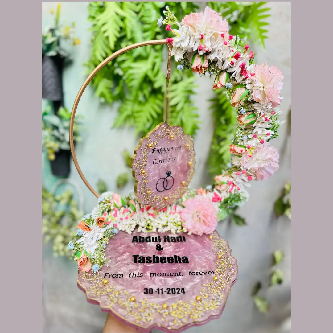 💍 Custom Resin Engagement Plaque