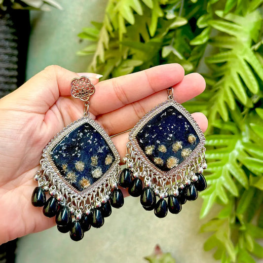 ✨ Midnight Galaxy Resin Earrings