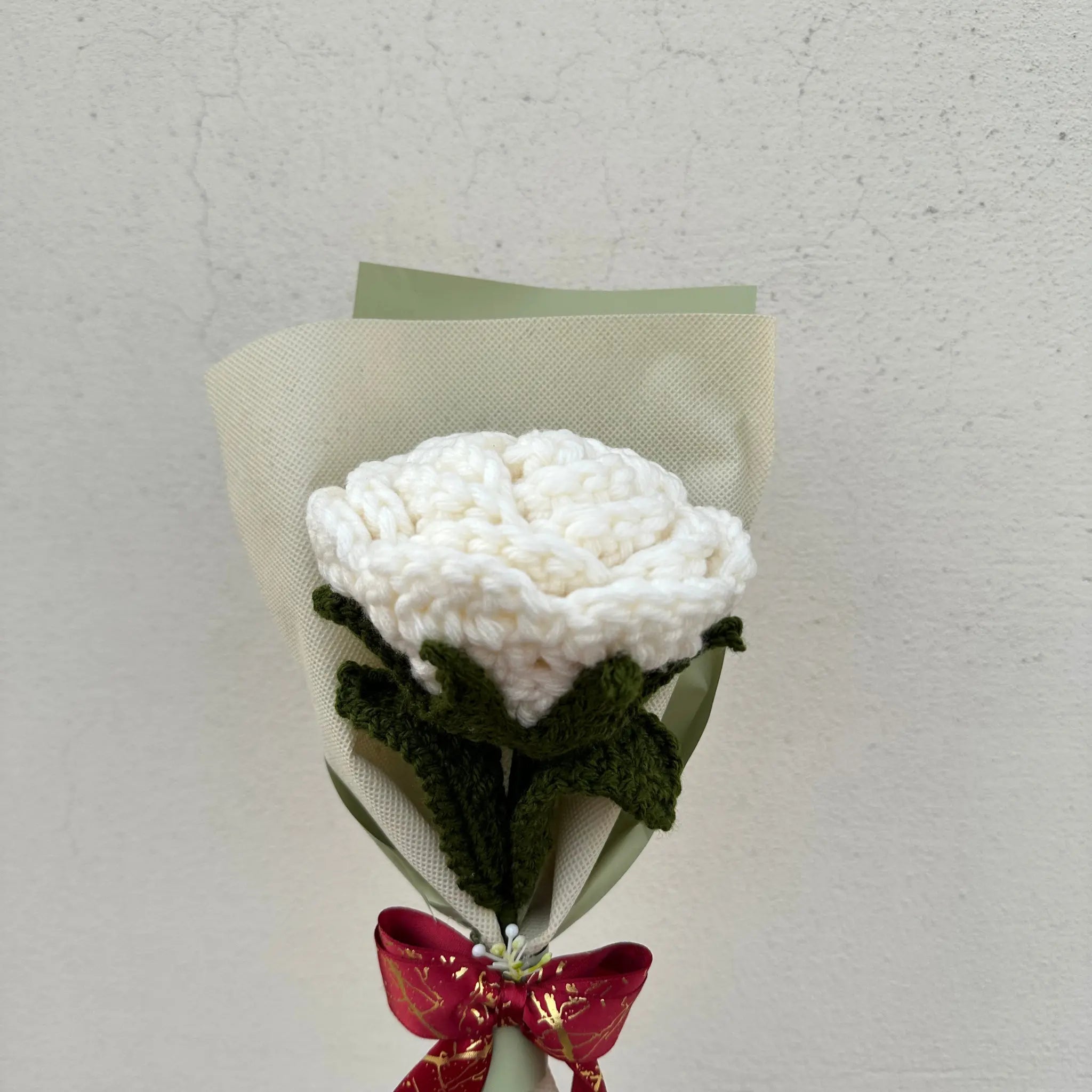 Ivory Dream Crochet Rose 🤍