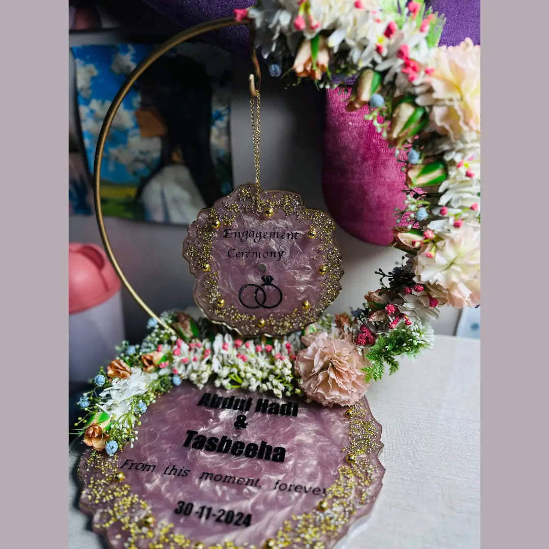 💍 Custom Resin Engagement Plaque