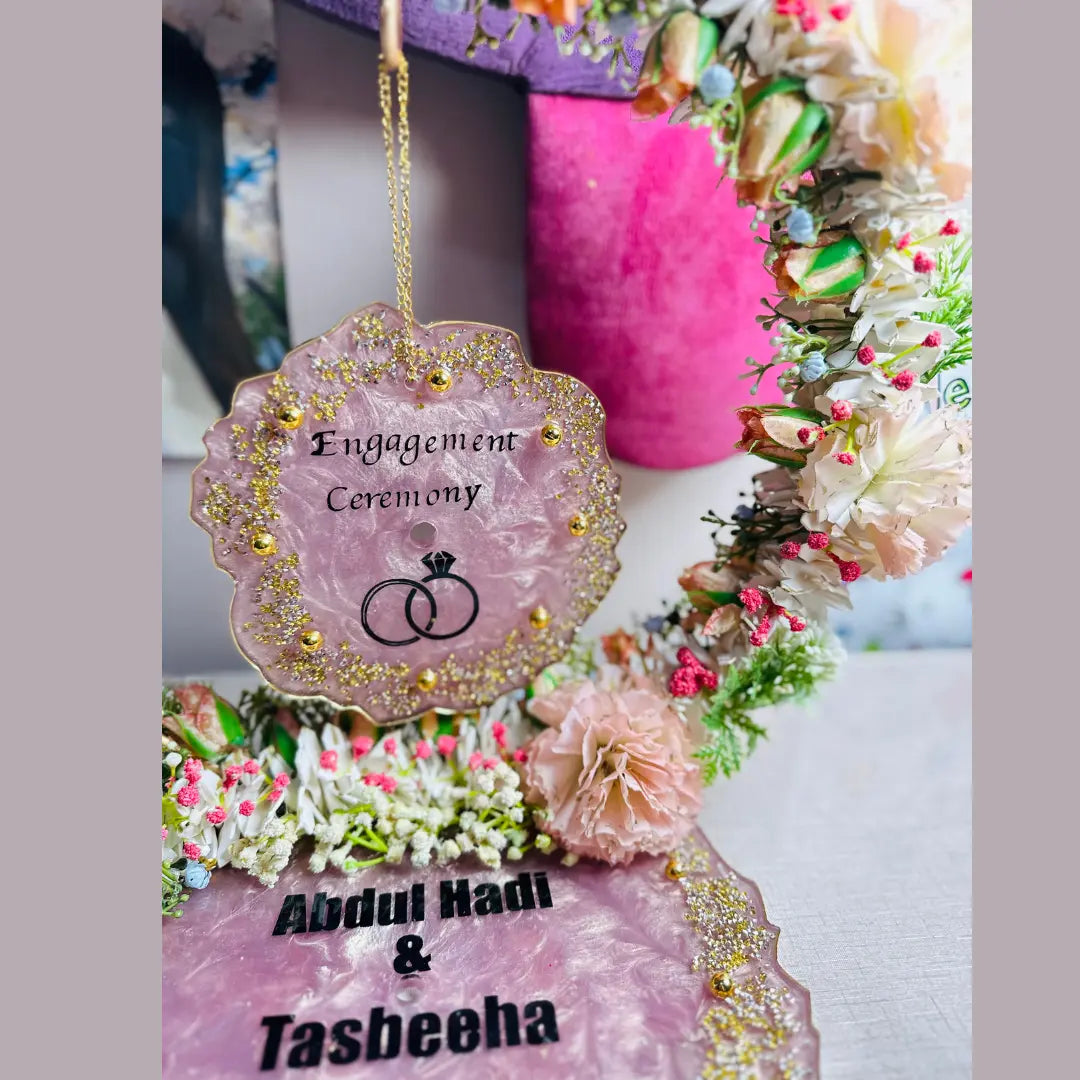 💍 Custom Resin Engagement Plaque