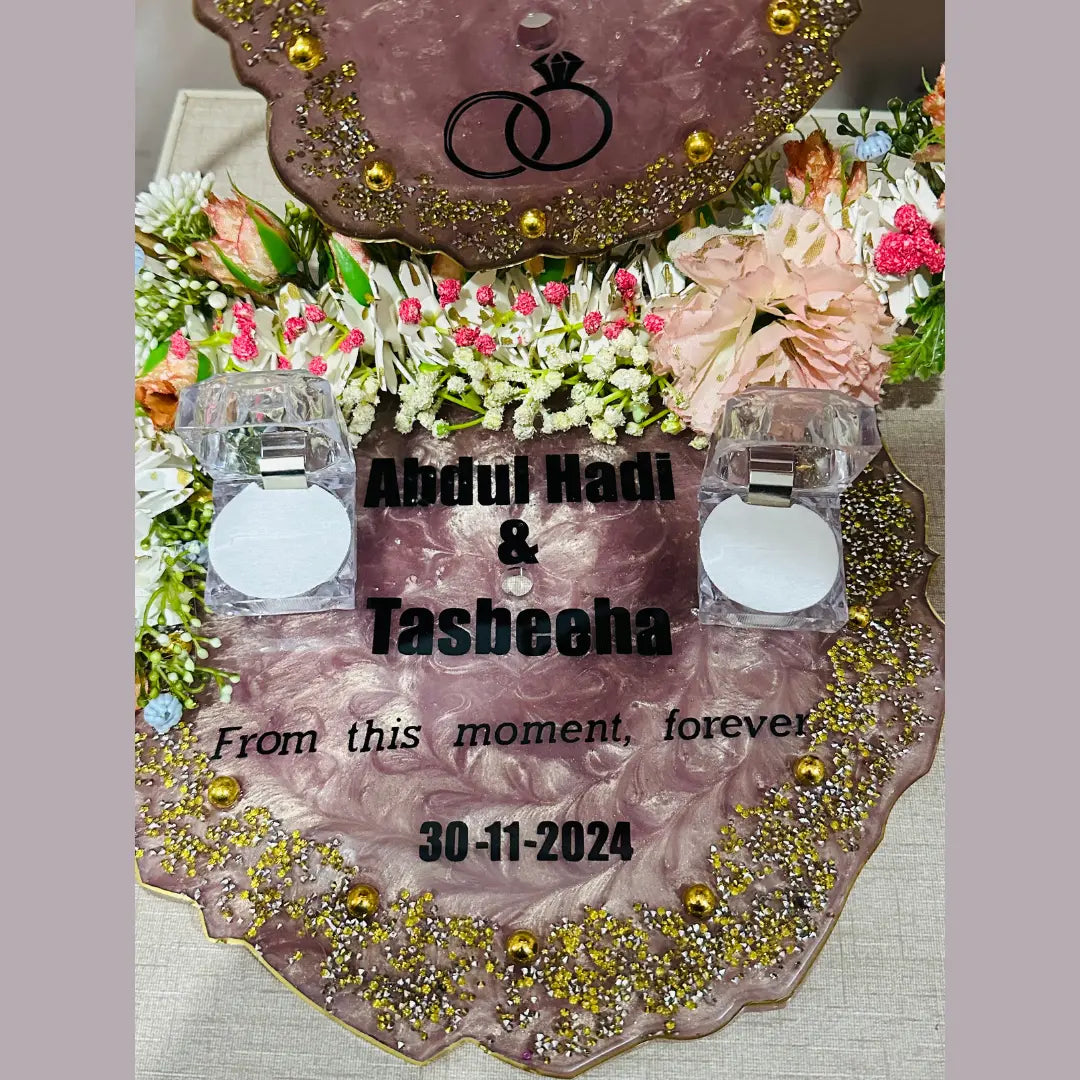 💍 Custom Resin Engagement Plaque