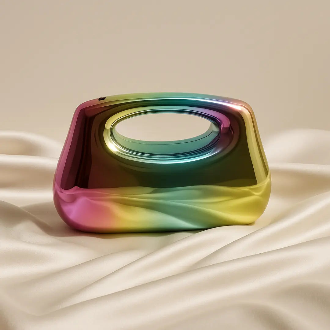 Rainbow Metal Clutch