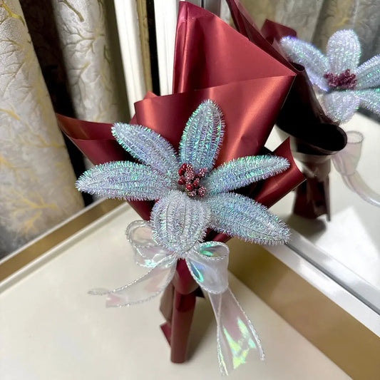 Aurora Glow Crochet Flower