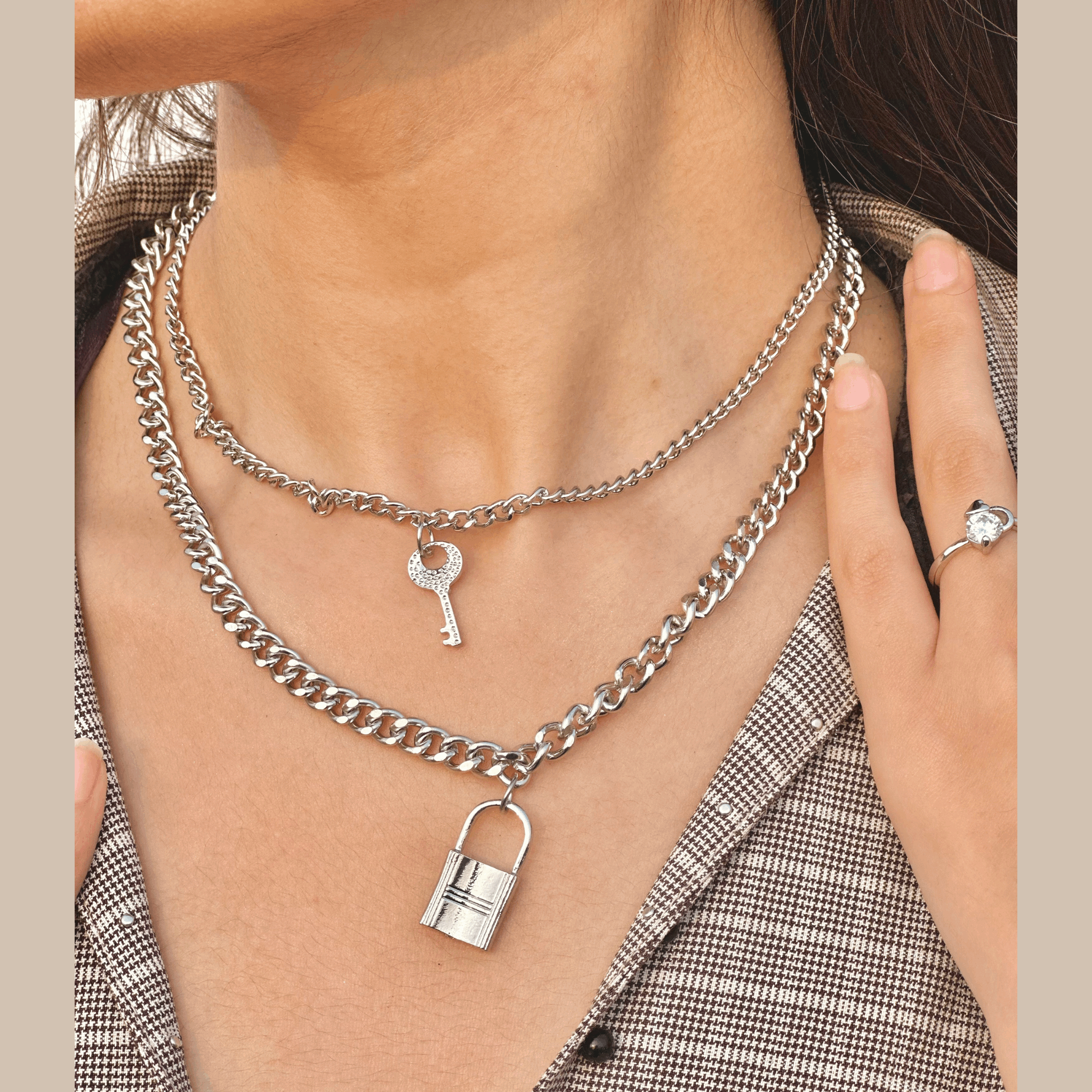Lock and Key Necklace Design