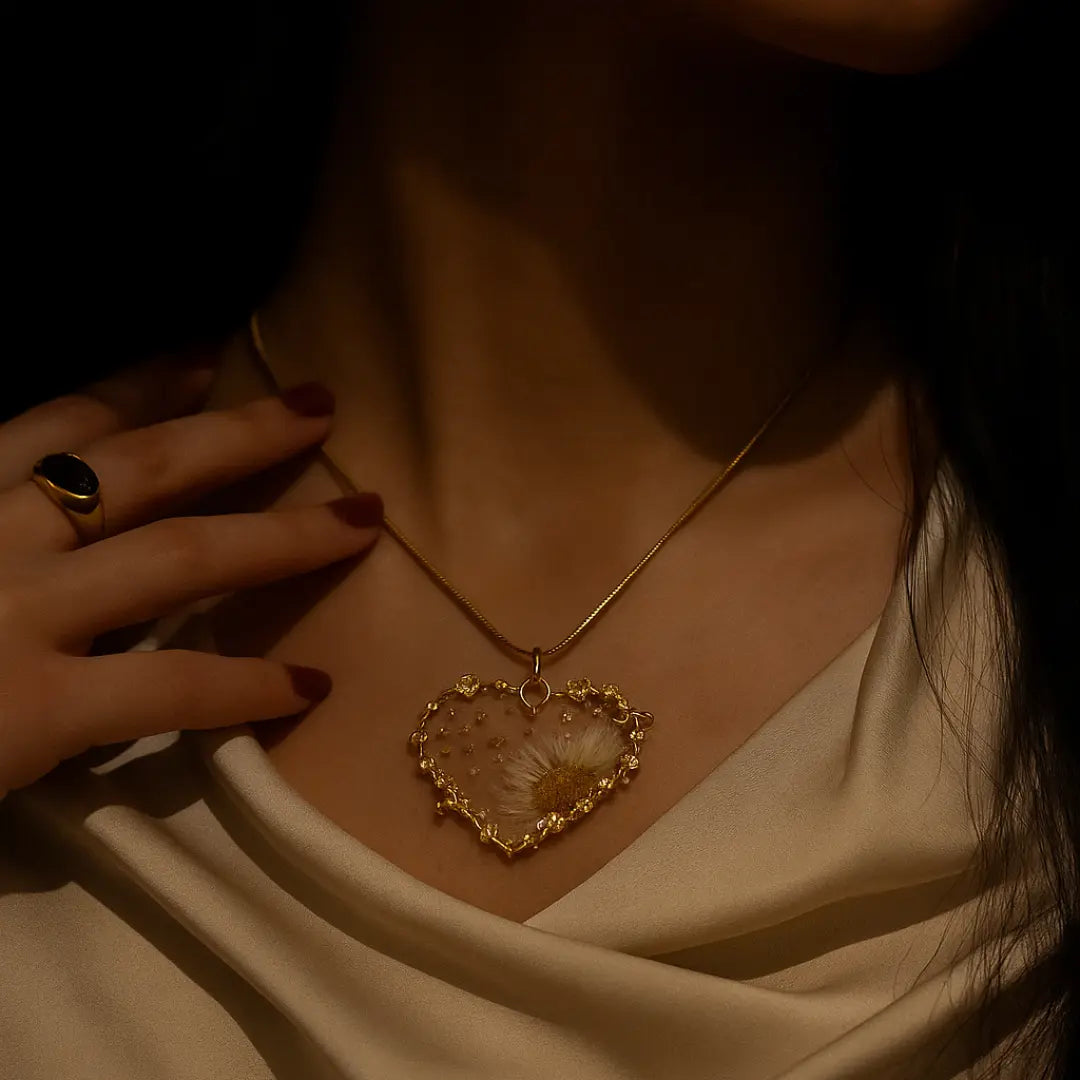 Pure Heart Serenity Resin Necklace