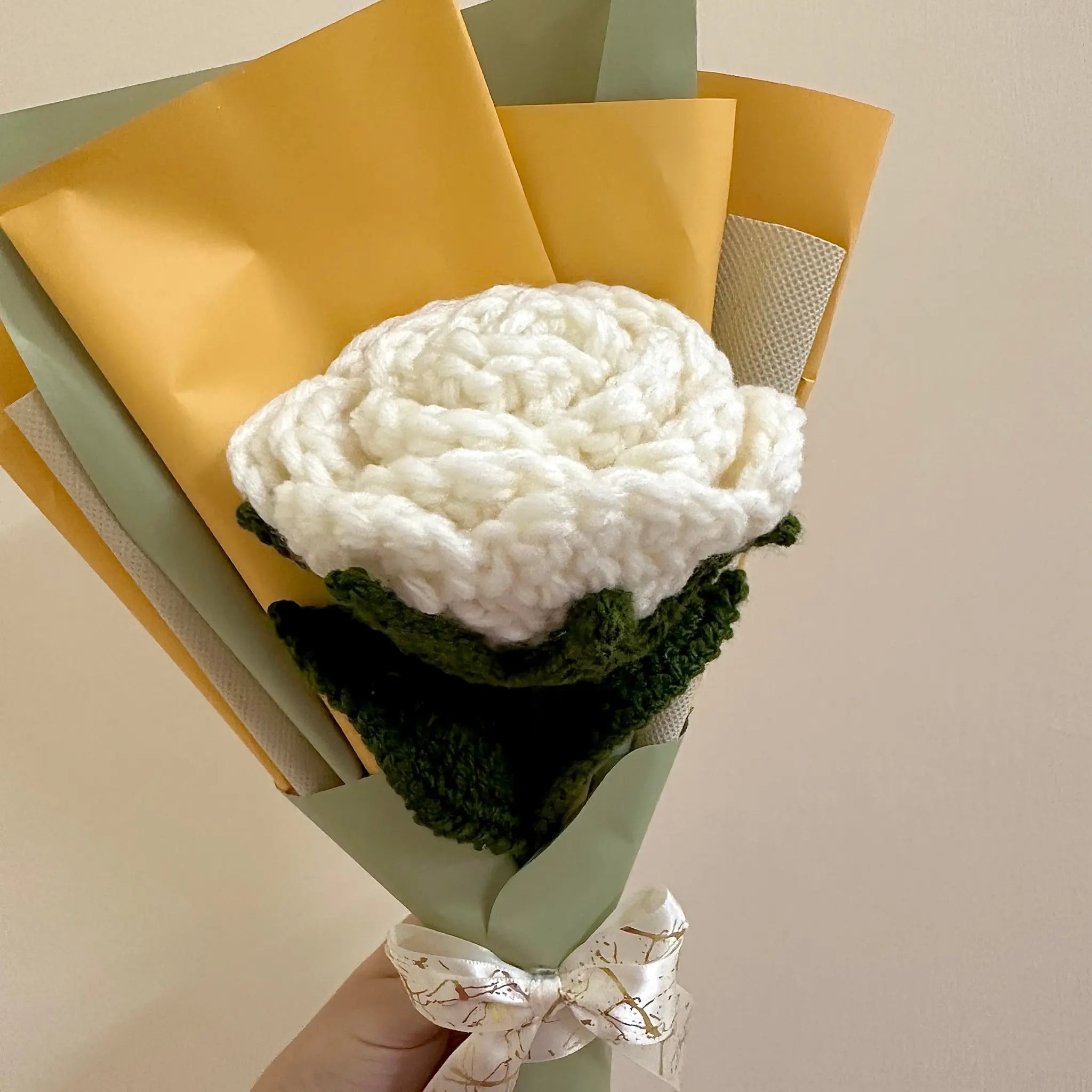 Golden Bloom Crochet Flower 💛