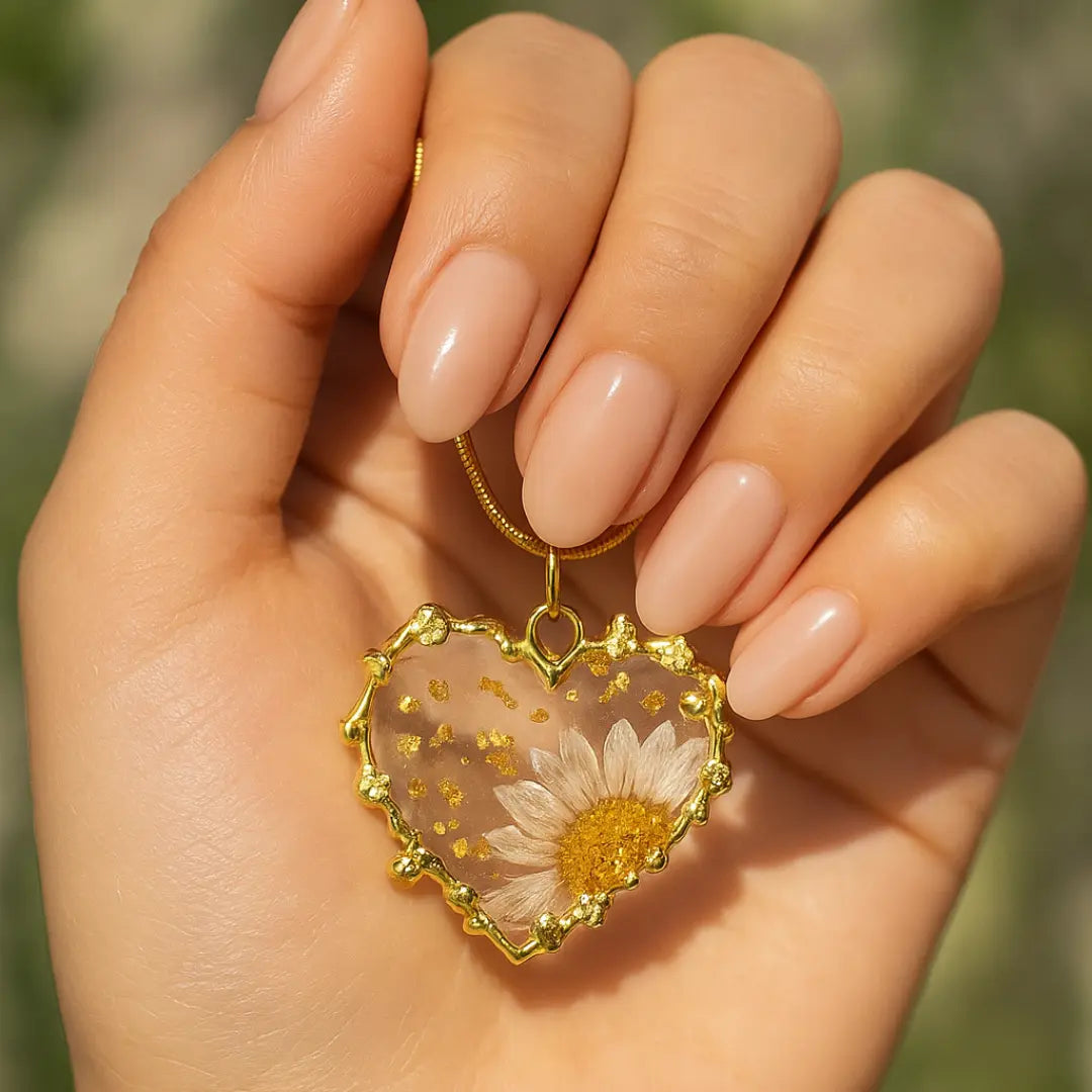 Pure Heart Serenity Resin Necklace