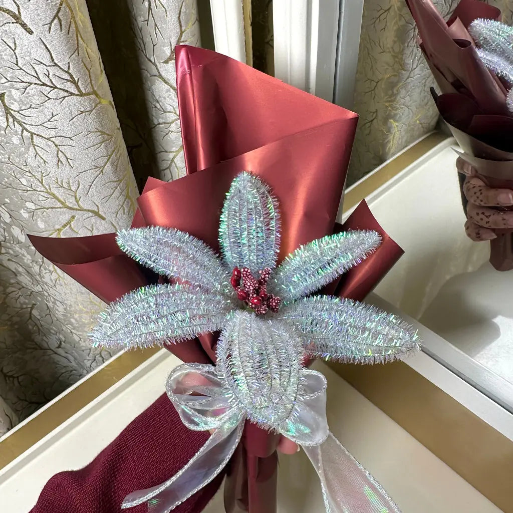 Aurora Glow Crochet Flower