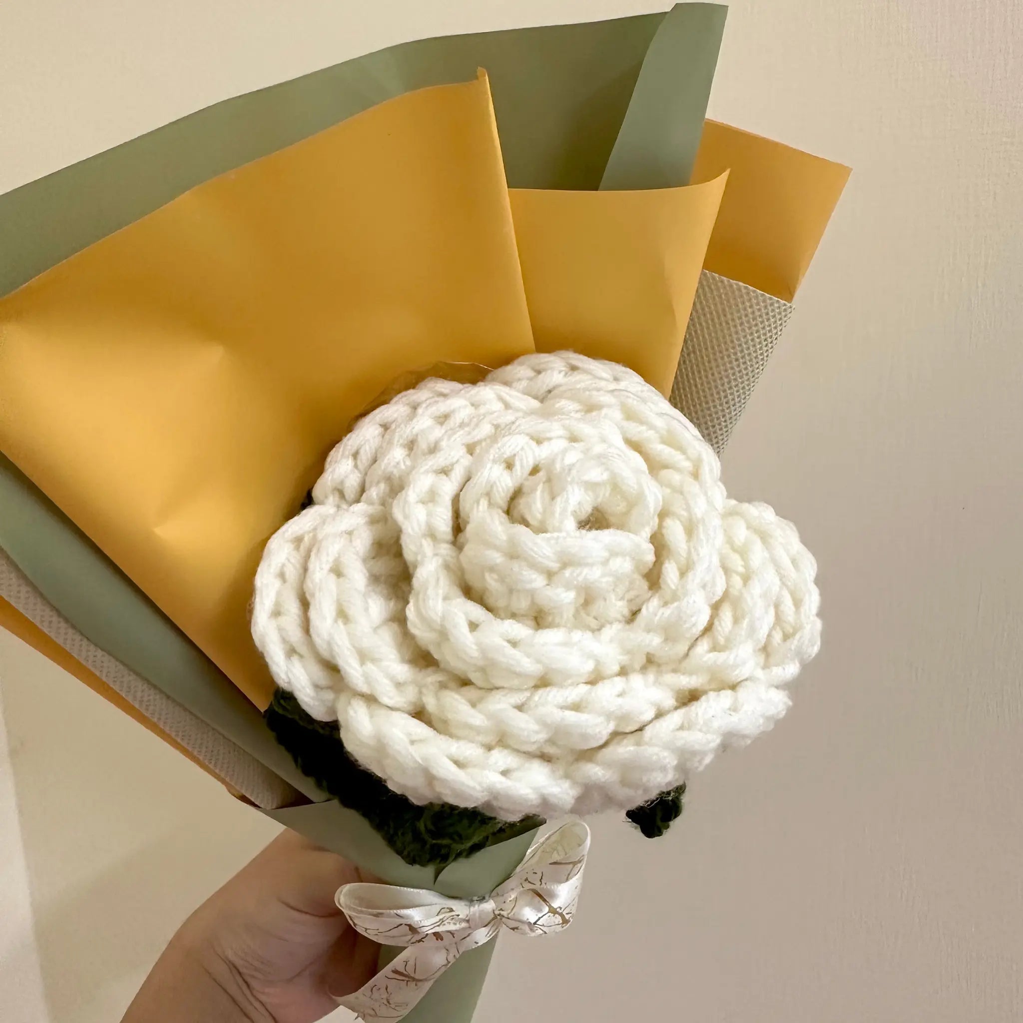 Golden Bloom Crochet Flower 💛