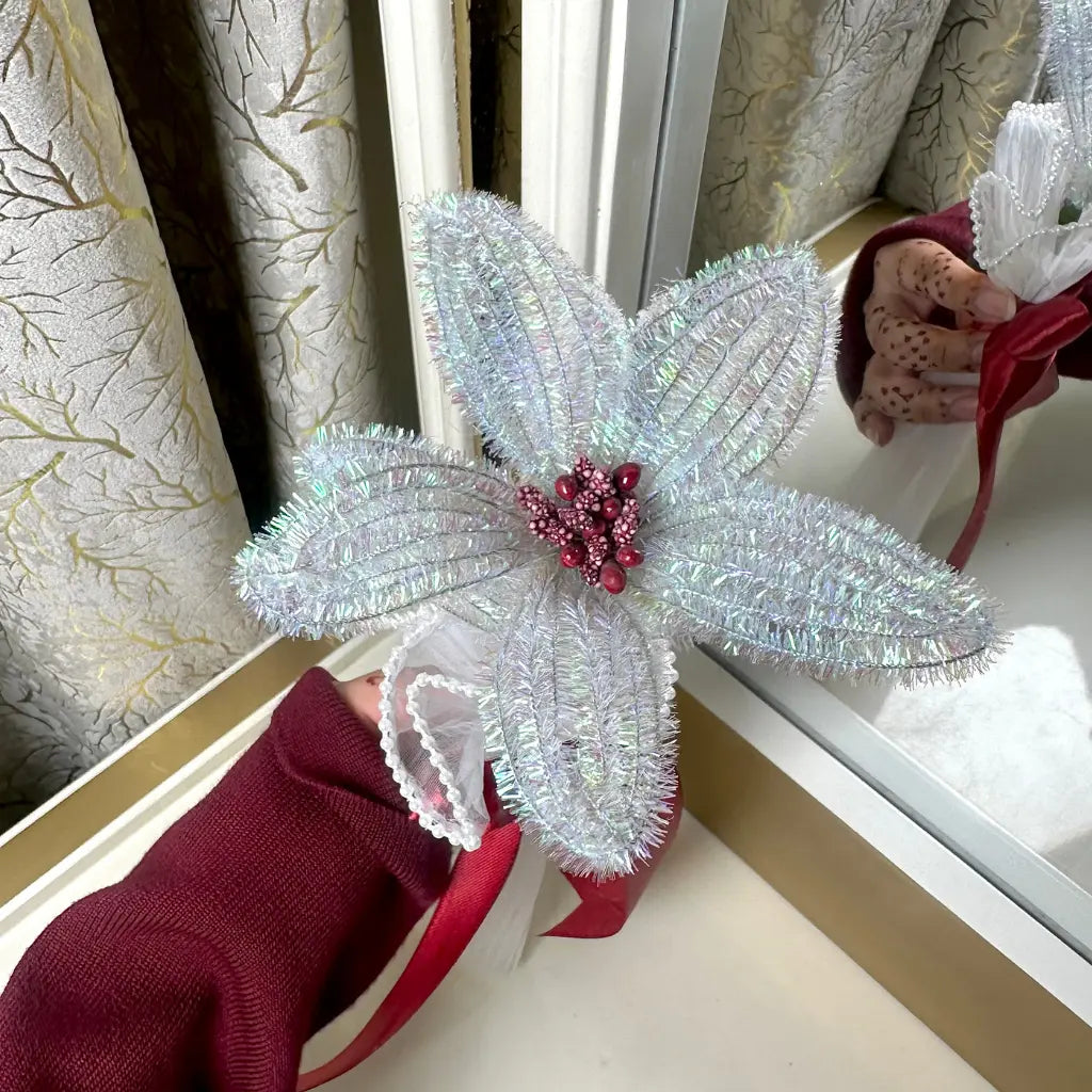 Crystal Snowflake Crochet Flower