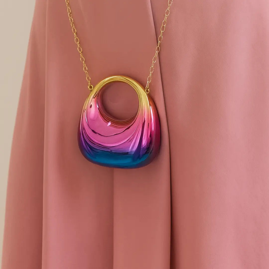 Mini Rainbow Metal Clutch