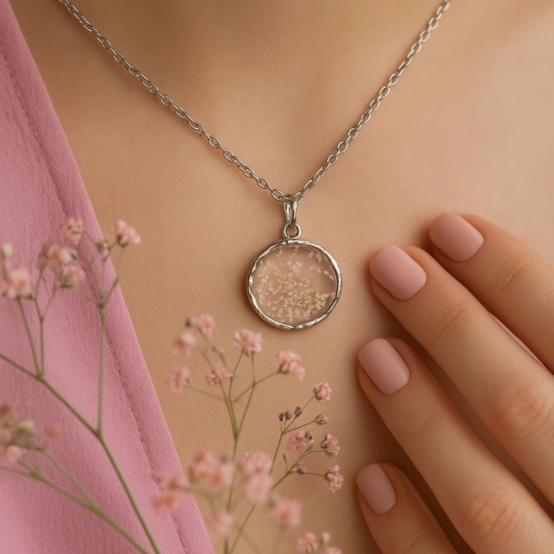 Silver Aura Resin Necklace - BR CRAFTS