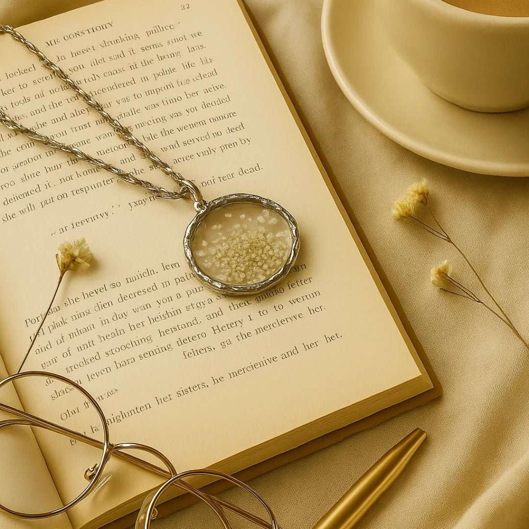 Silver Aura Resin Necklace - BR CRAFTS