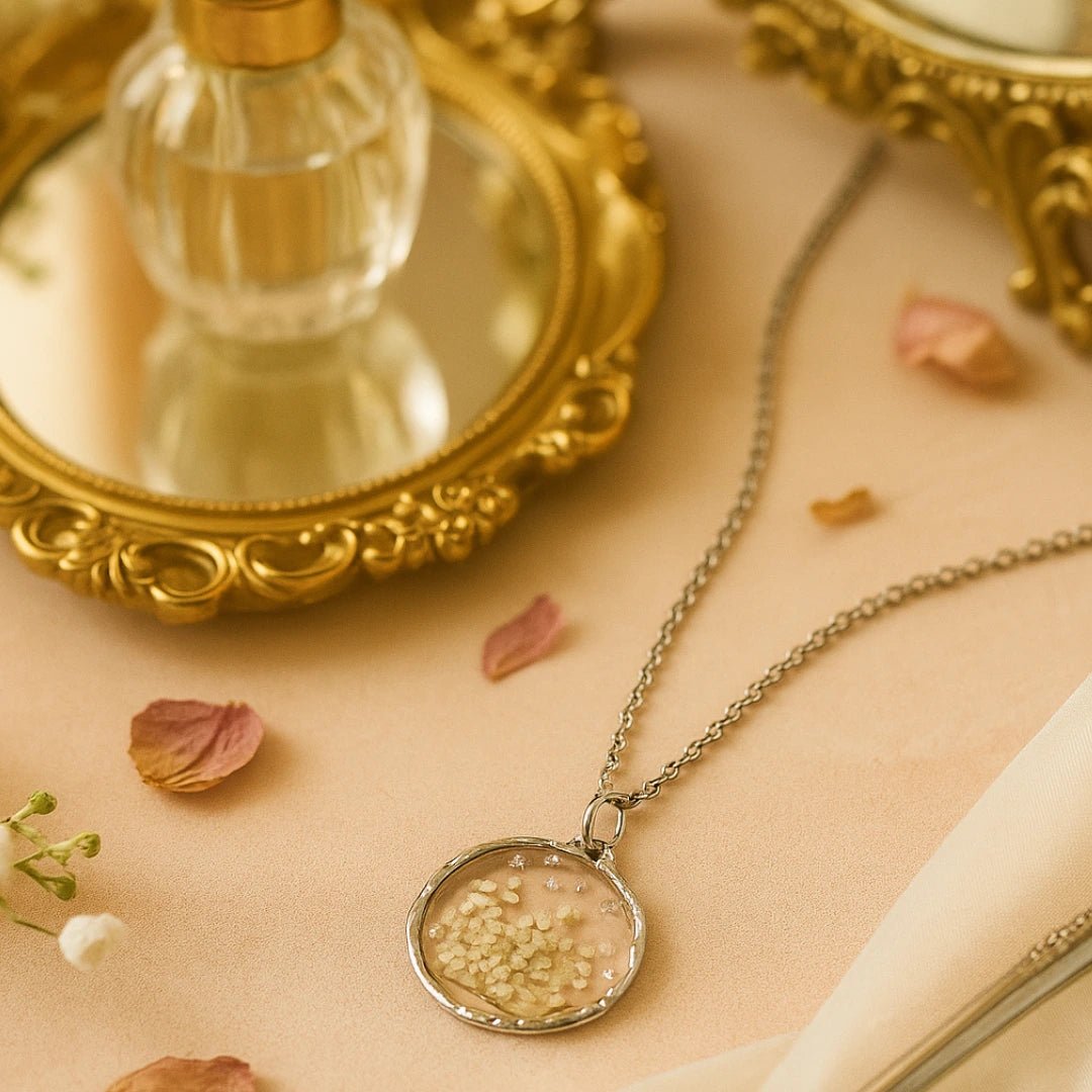 Silver Aura Resin Necklace - BR CRAFTS