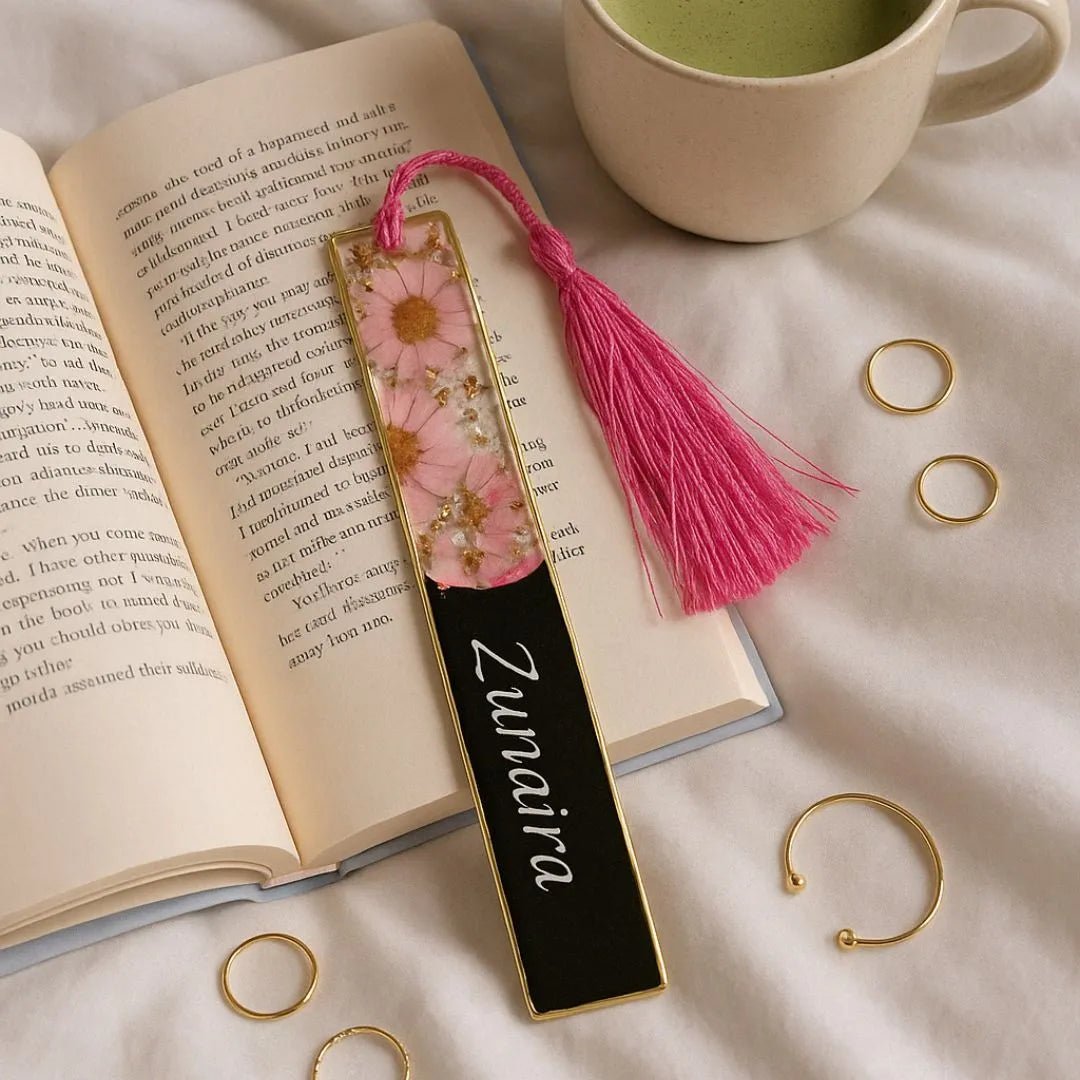Custom Floral Resin Bookmark - BR CRAFTS