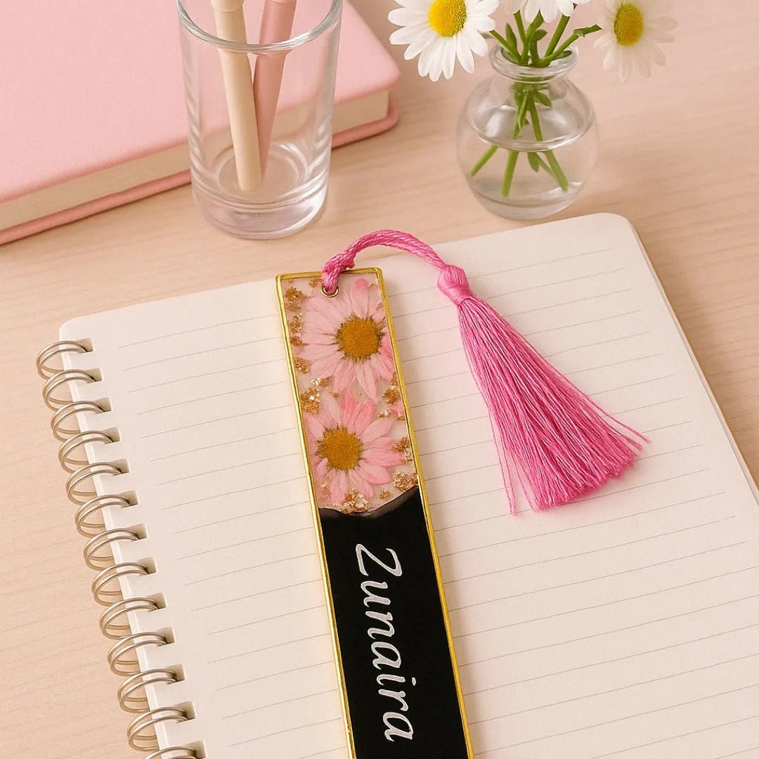 Custom Floral Resin Bookmark - BR CRAFTS