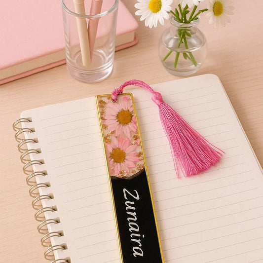 Custom Floral Resin Bookmark