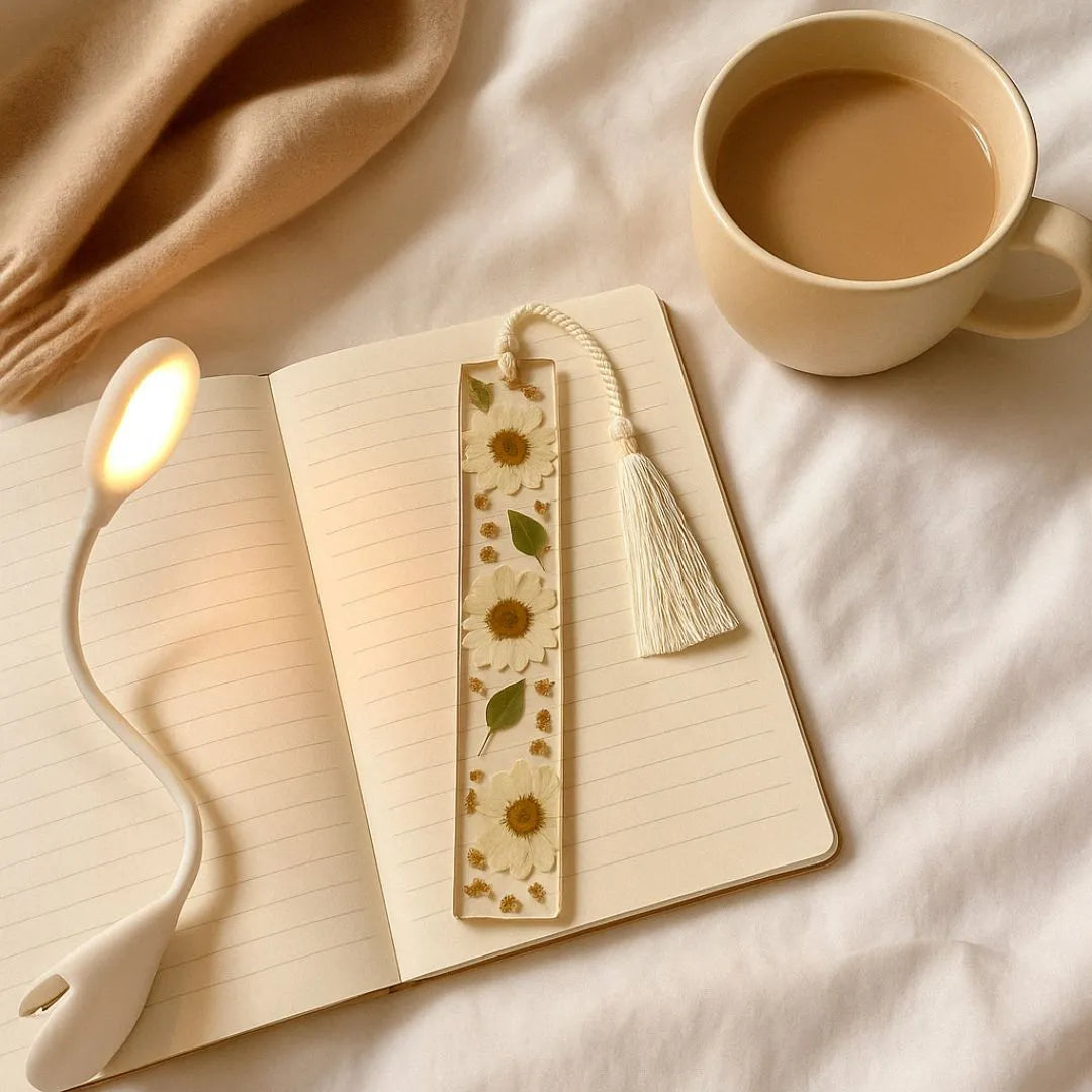 Sunflower Resin Bookmark