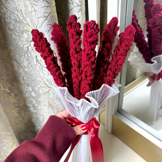 Ruby Spike Crochet Bouquet