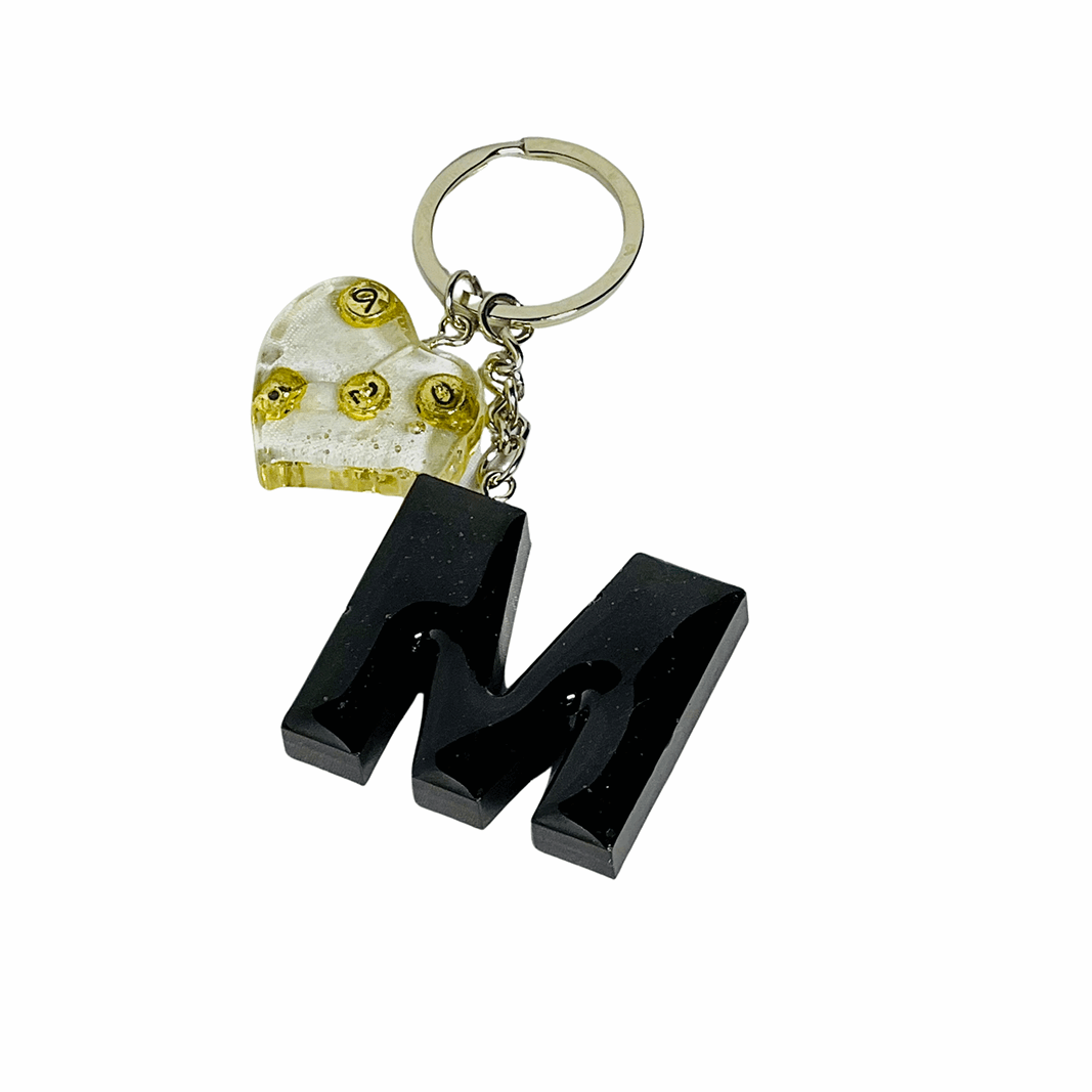M Keychain - Resin Customise Keychain – BR CRAFTS