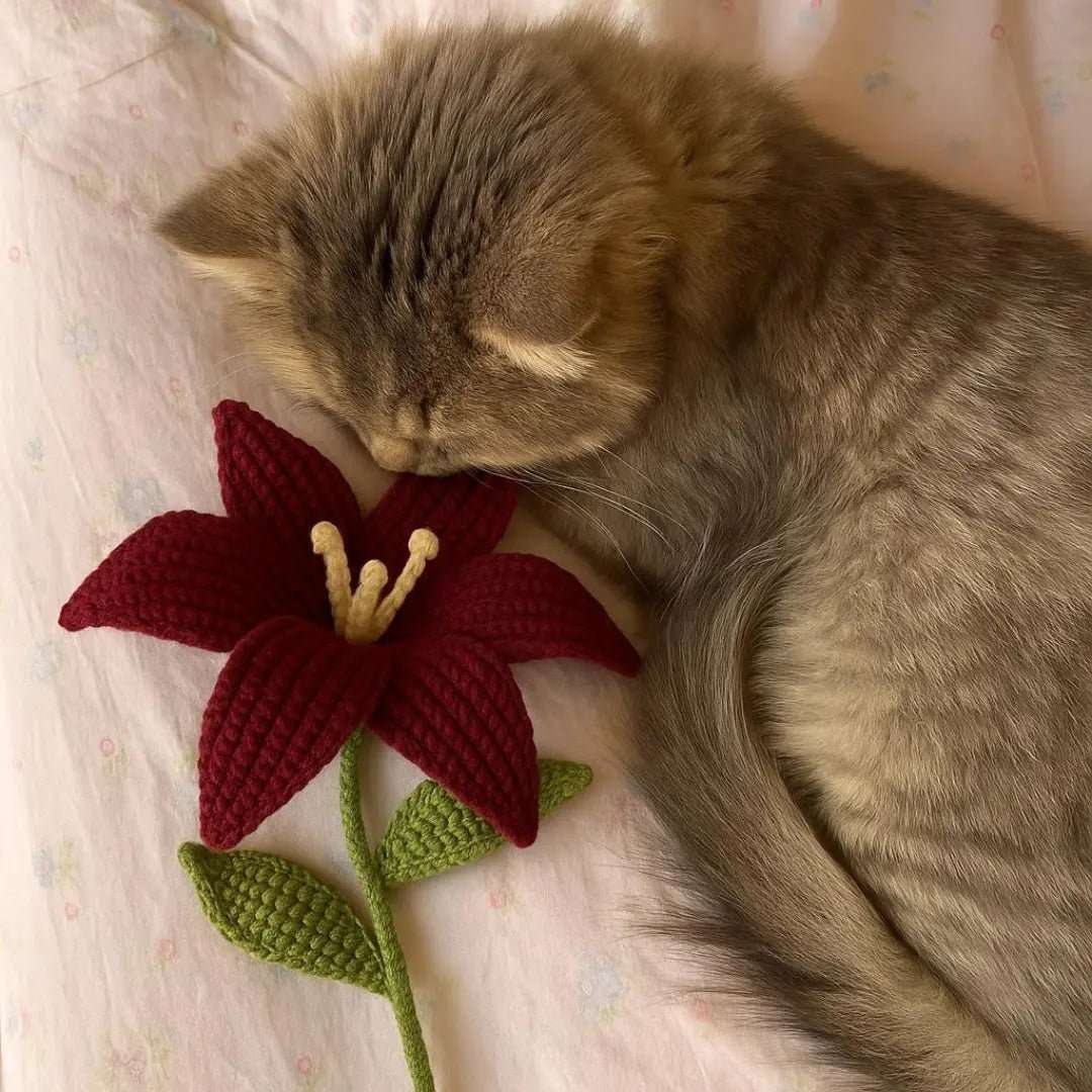 Red Crochet Lily 🌺 - BR CRAFTS