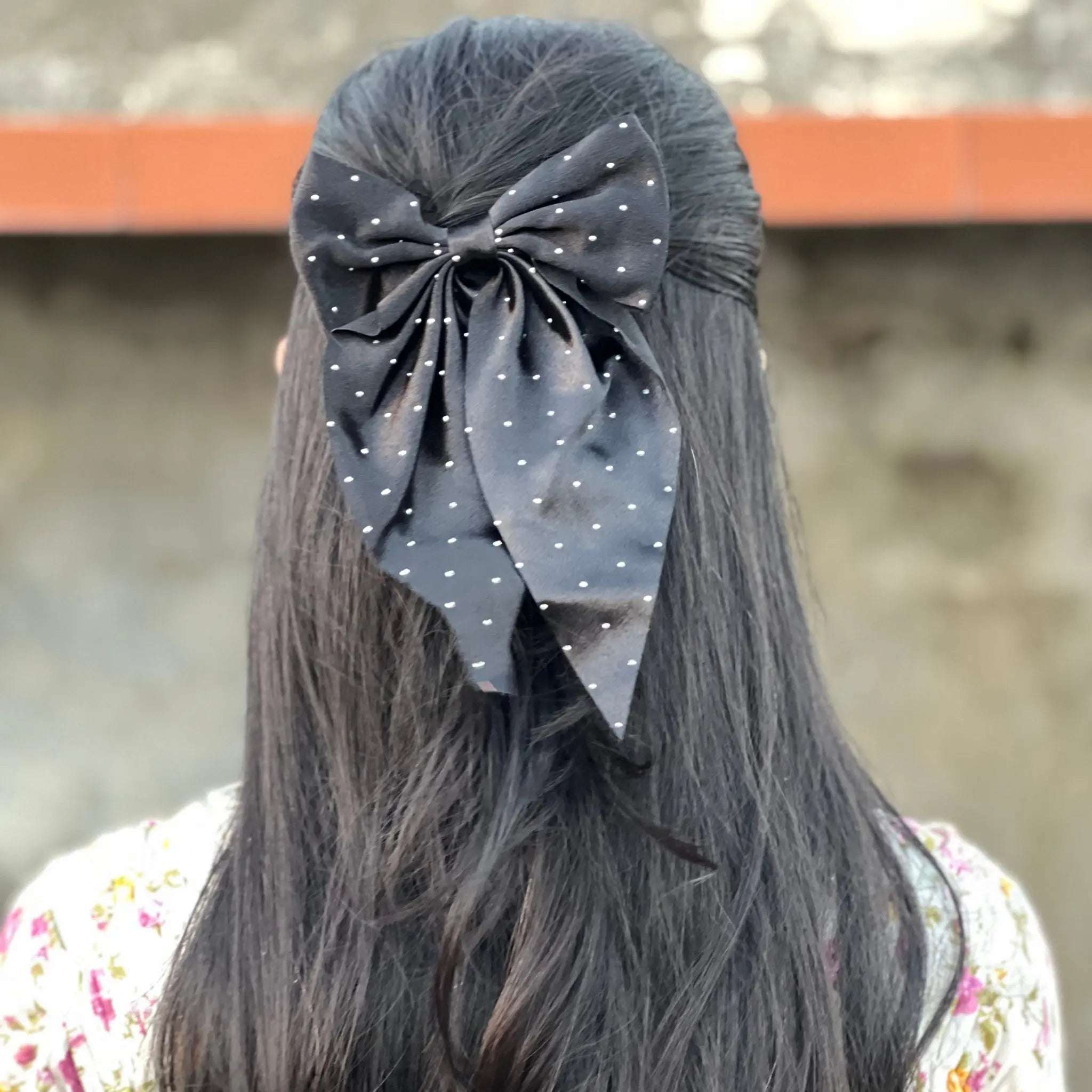 Chic Beaded Hair Bow - BR CRAFTS