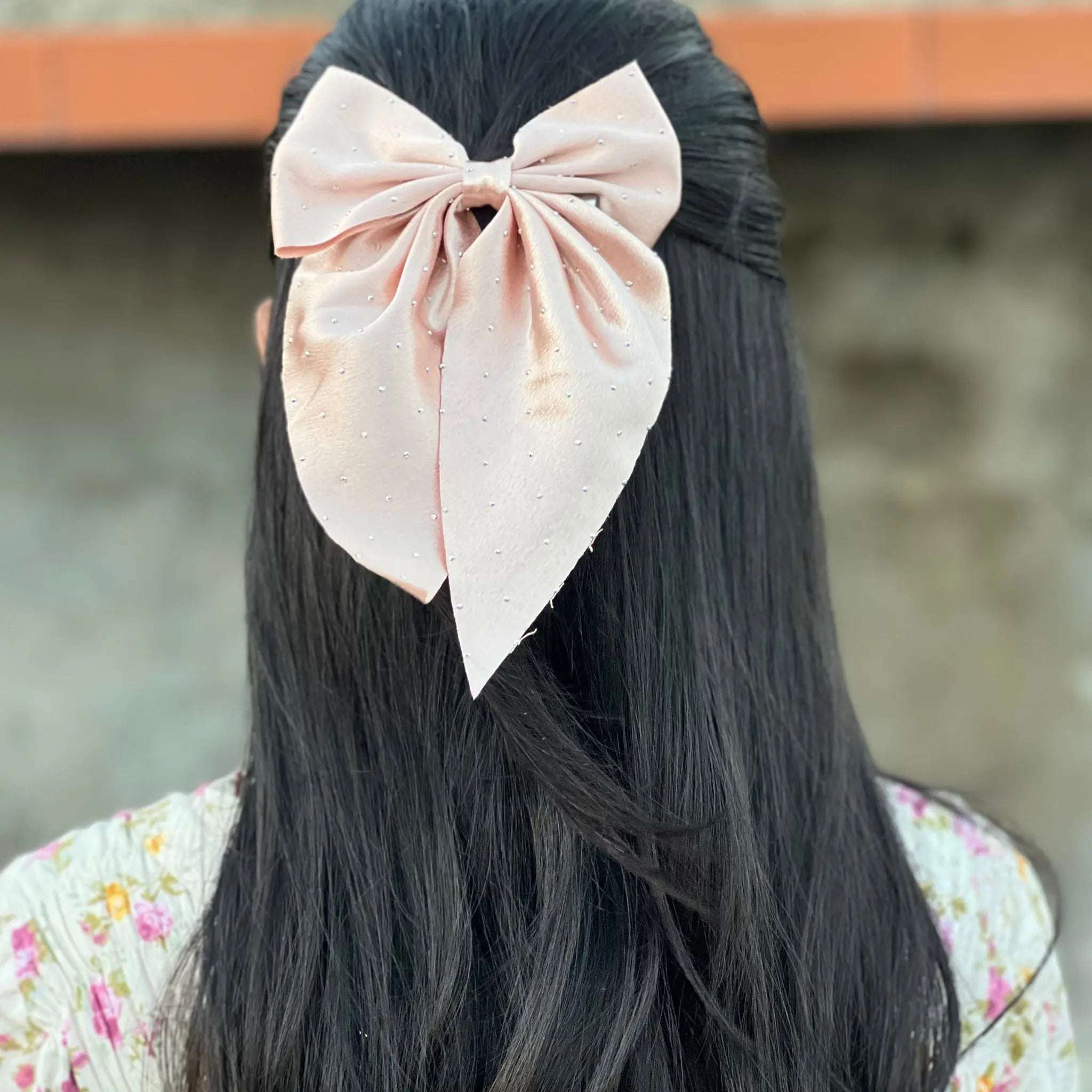 Chic Beaded Hair Bow - BR CRAFTS
