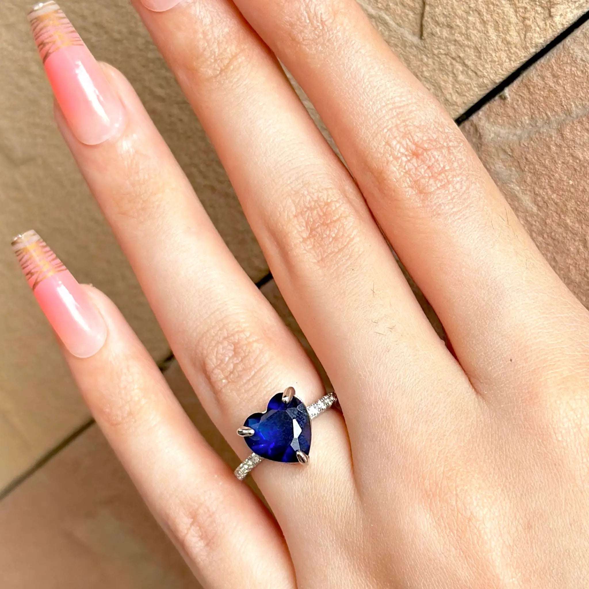Sapphire Sparkle - 925 Silver Ring
