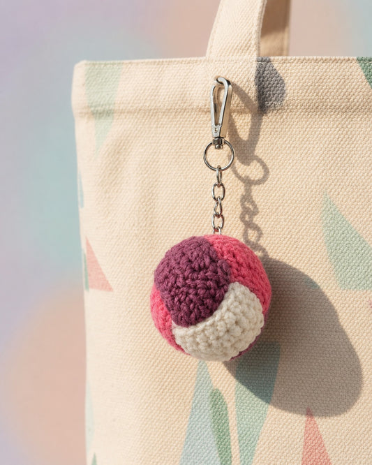 Berry Pop Crochet Keychain | Handmade Cute Bag Charm