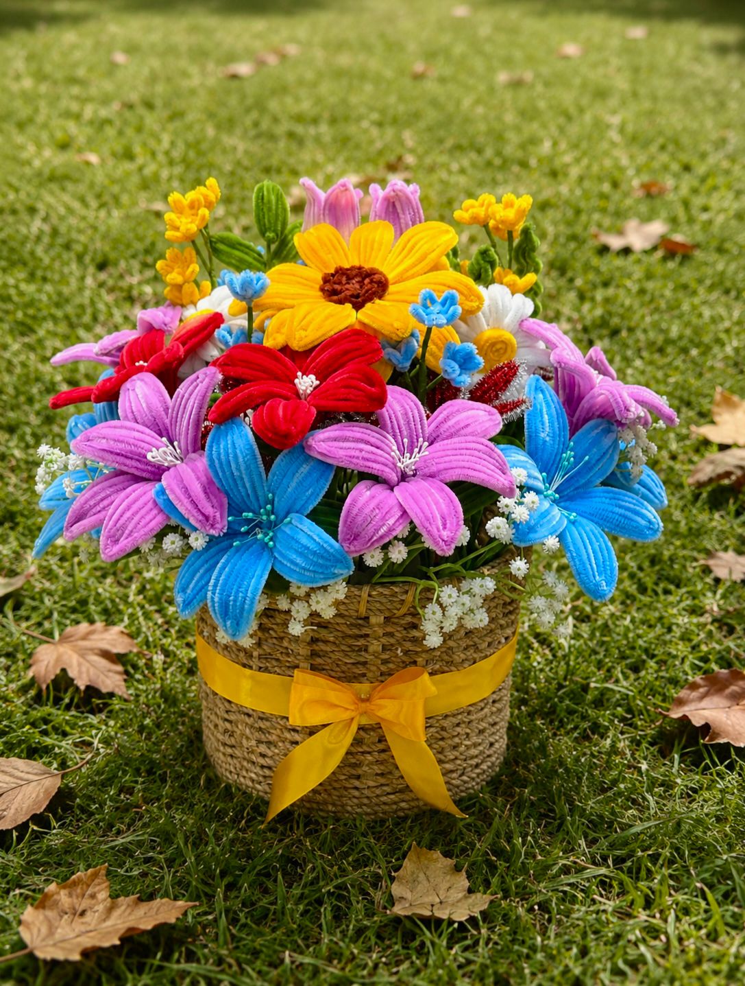 Bloom Pop Pipe Cleaner Flower Basket