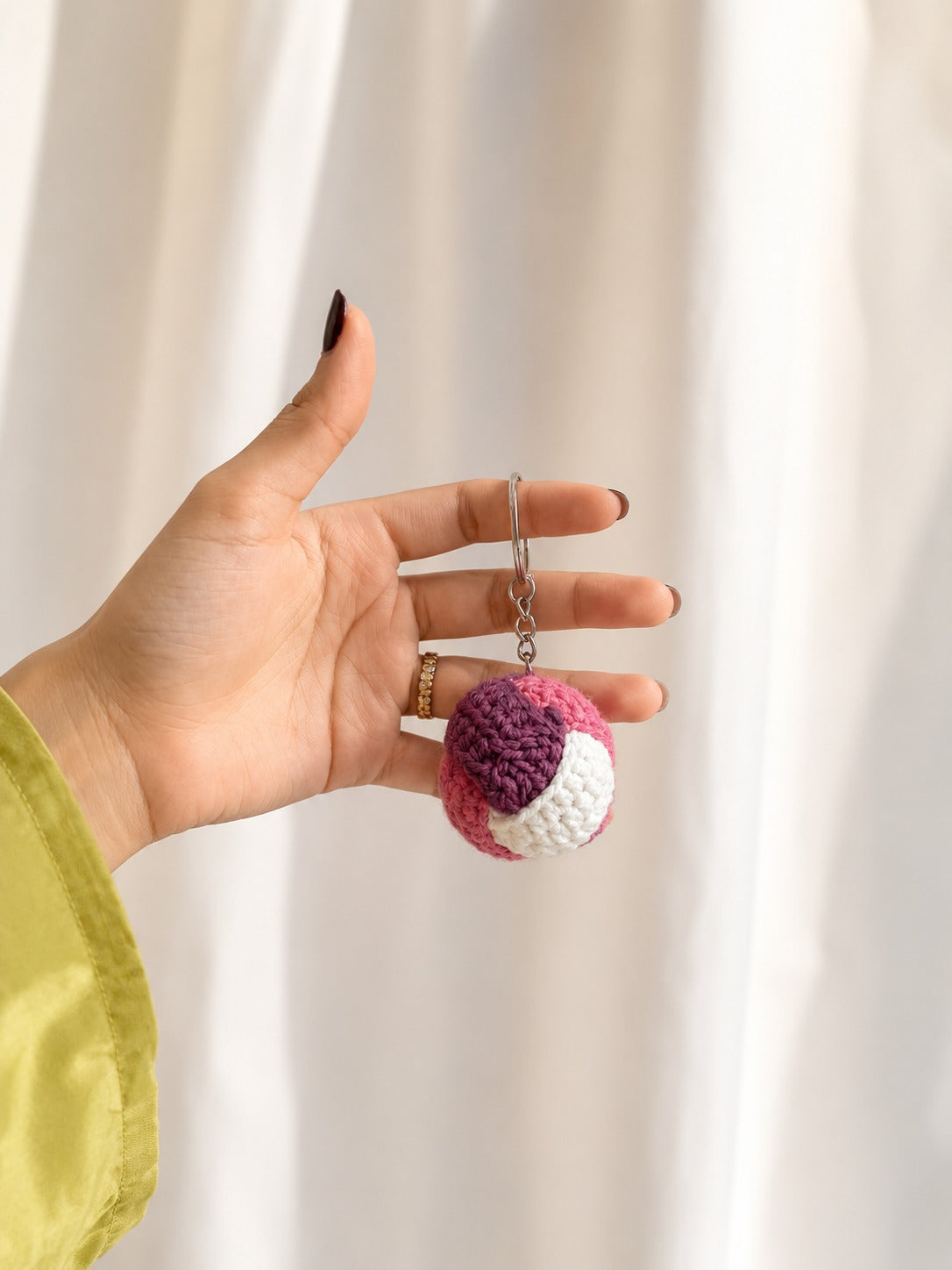 Berry Pop Crochet Keychain | Handmade Cute Bag Charm