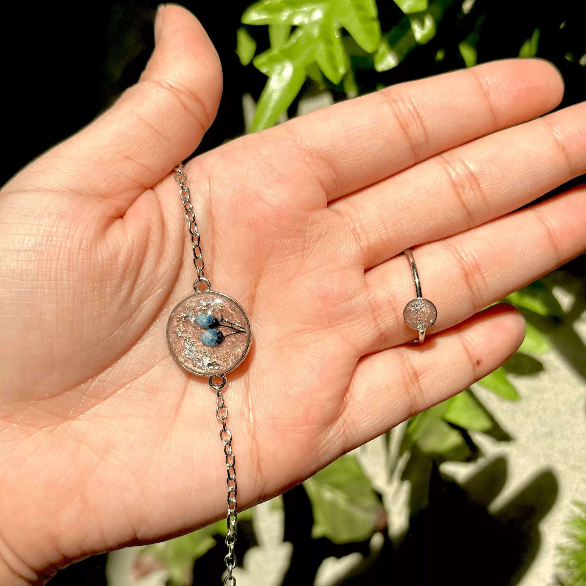 Blossom Glitz Resin Jhumkas Set - BR CRAFTS