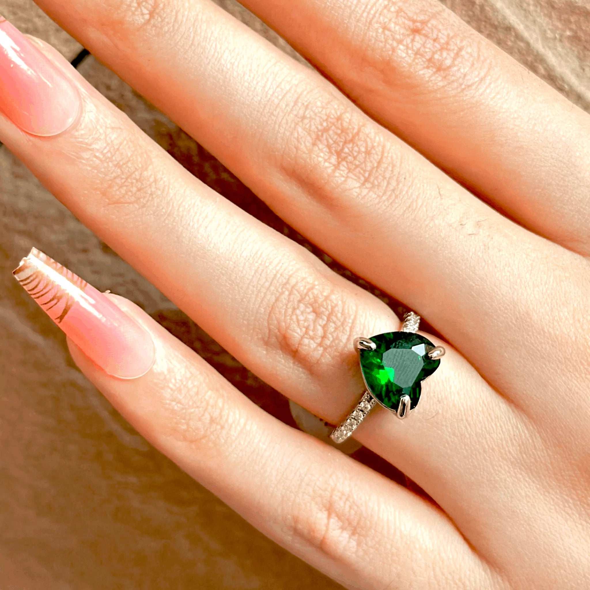 Emerald Sterling 925 Silver Ring