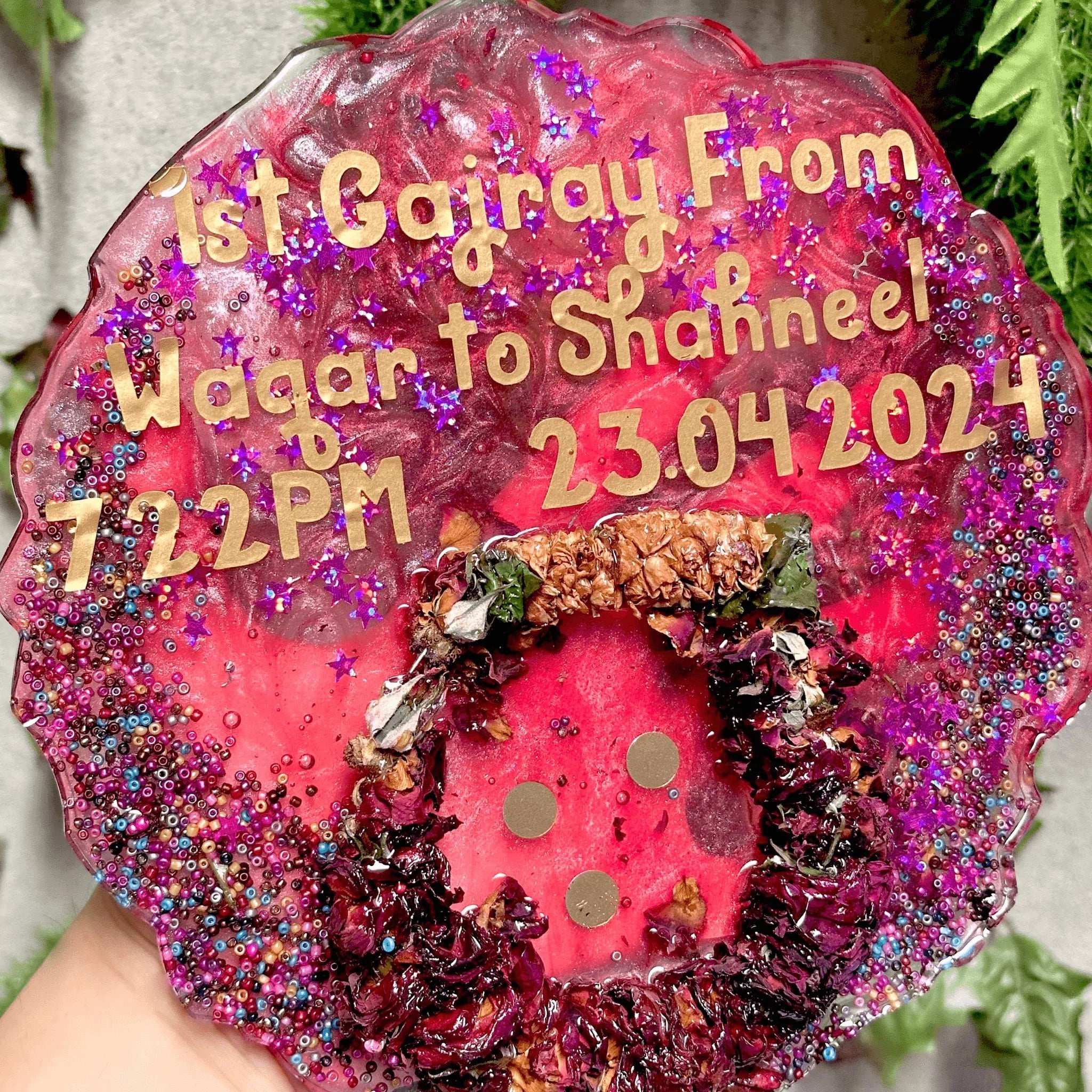 First Gajra Keepsake Resin Coaster (8 inch) - BR CRAFTS