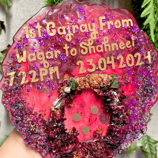 First Gajra Keepsake Resin Coaster (8 inch)