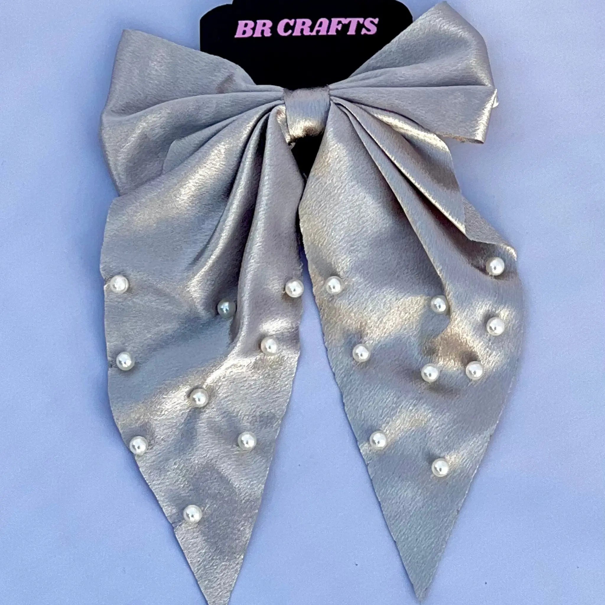 Elegant Beaded Hair Bow