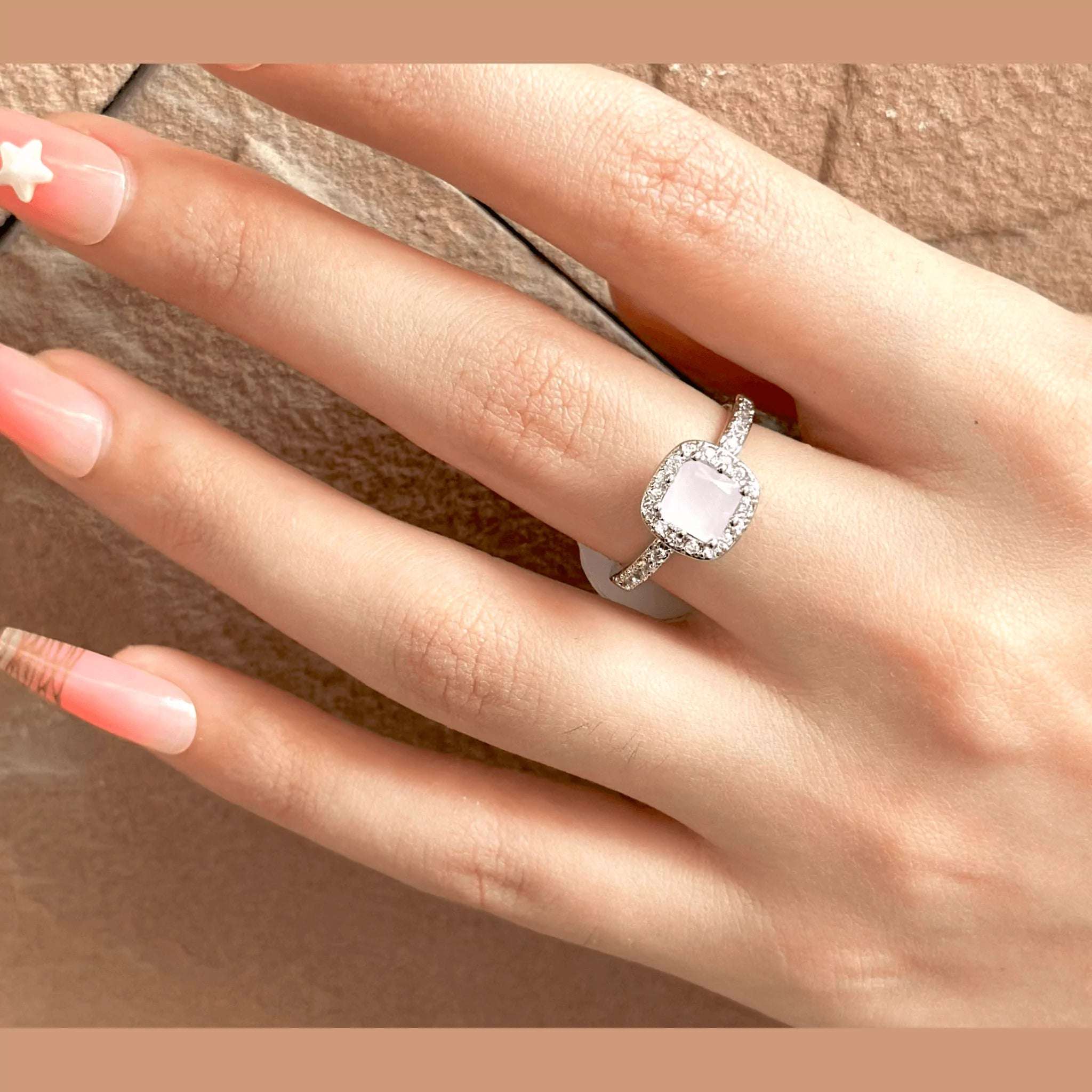 Ivory Sparkle - 925 Silver Ring - BR CRAFTS