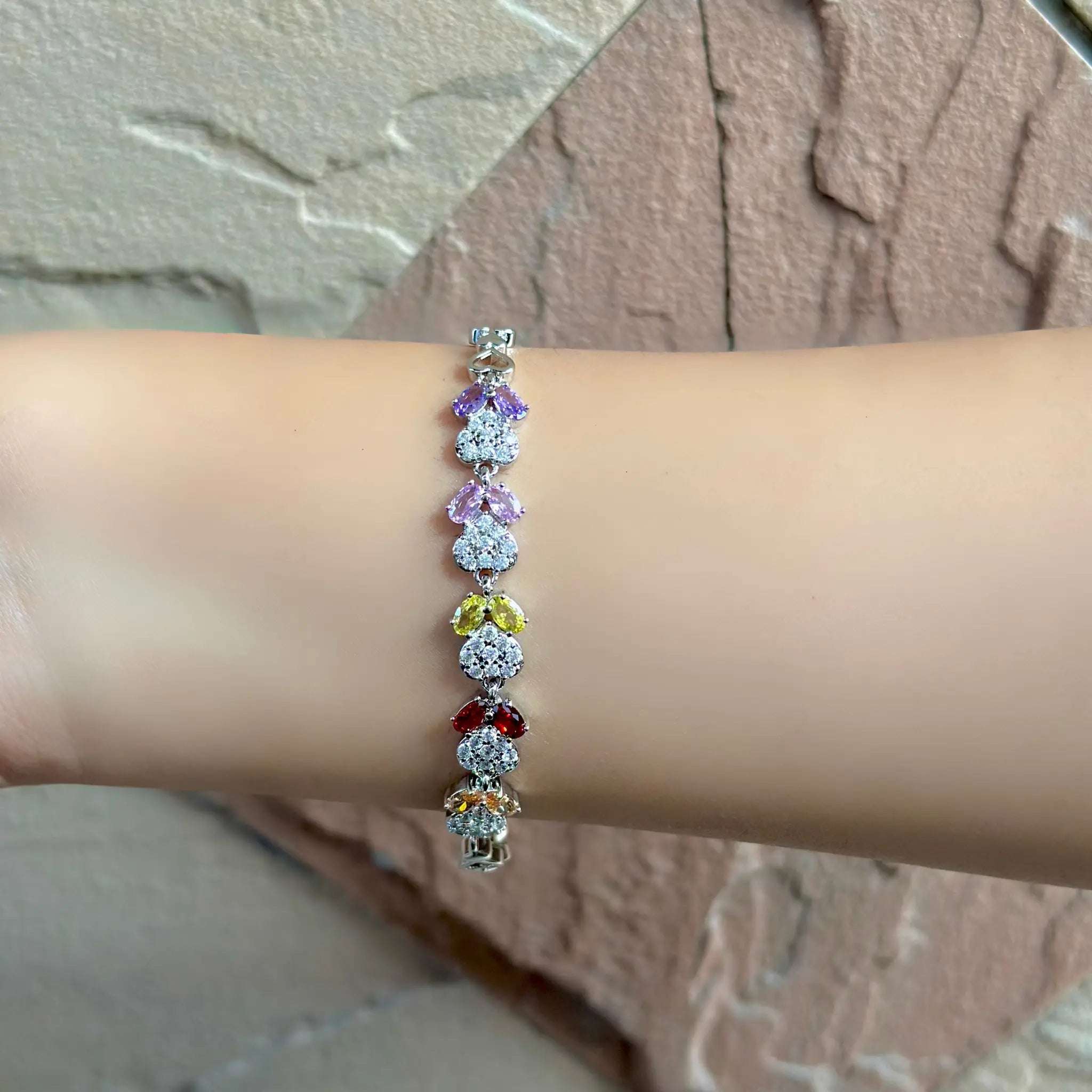 Multi - Stone Elegance Bracelet – A Symphony of Color and Grace - BR CRAFTS