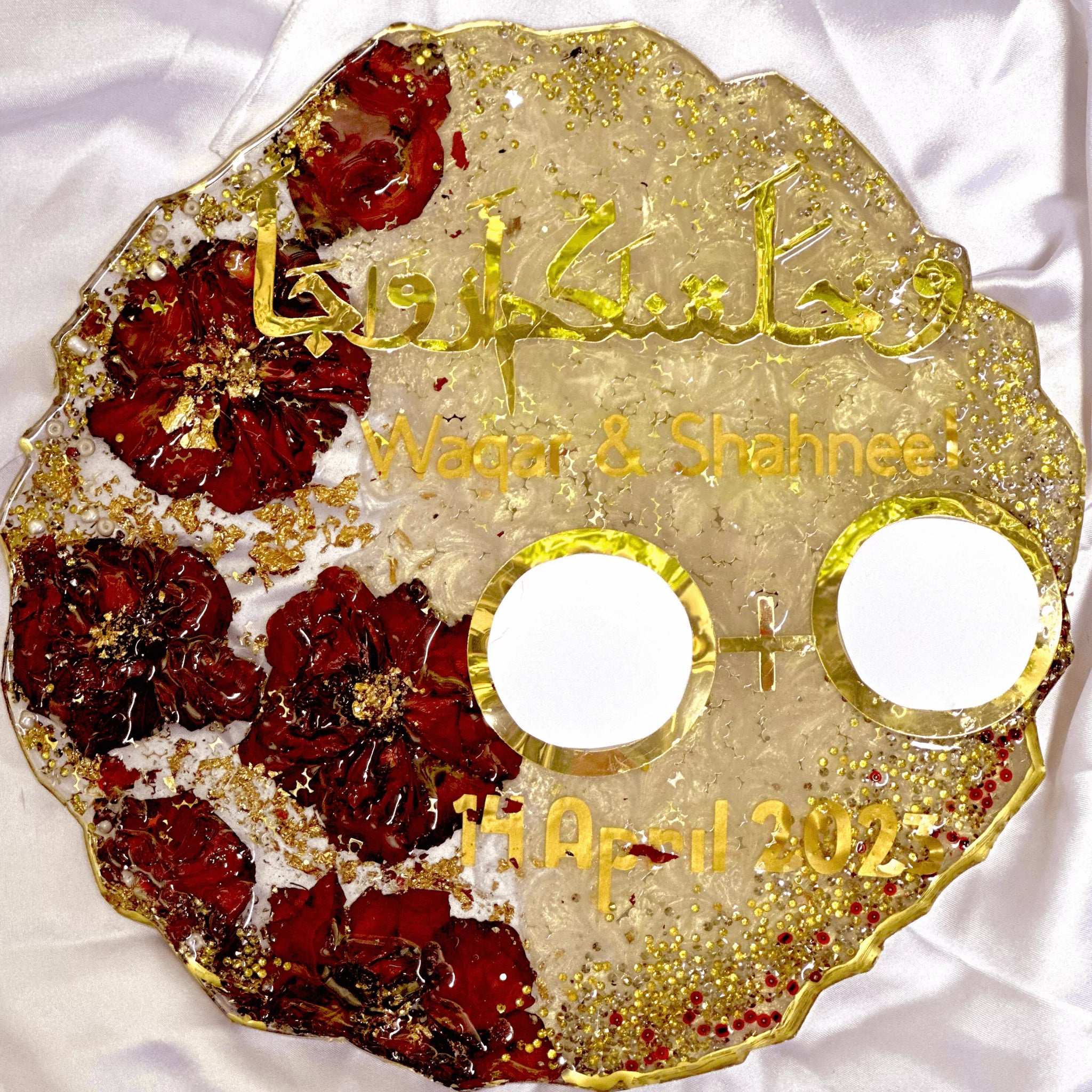 Nikah Thumbprint Keepsake Coaster (8 inch) - BR CRAFTS