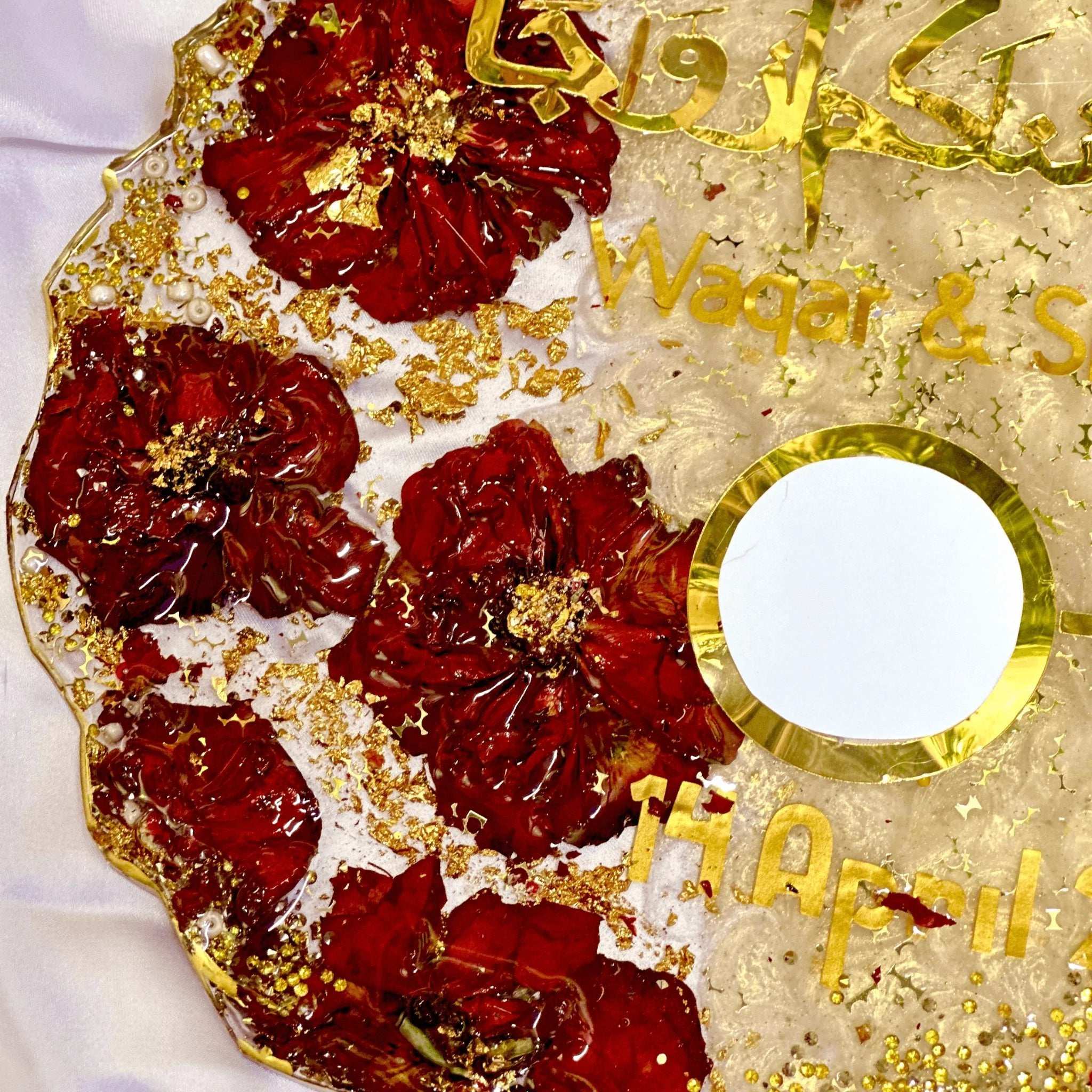 Nikah Thumbprint Keepsake Coaster (8 inch) - BR CRAFTS