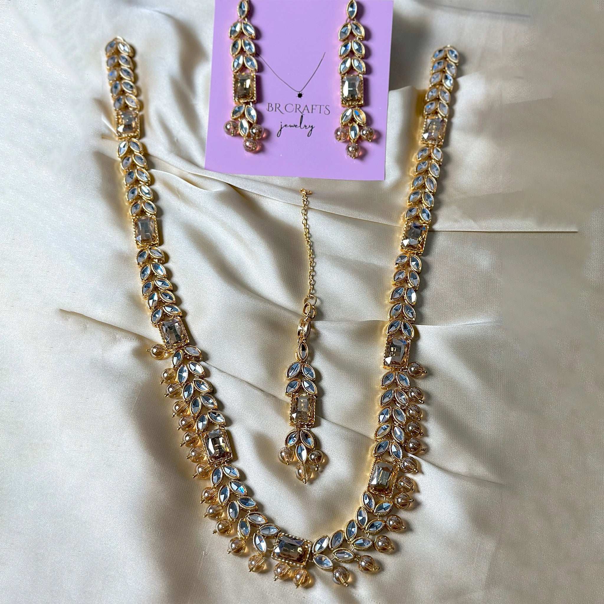 Pearl Dream Jewelry Set (Golden) - BR CRAFTS