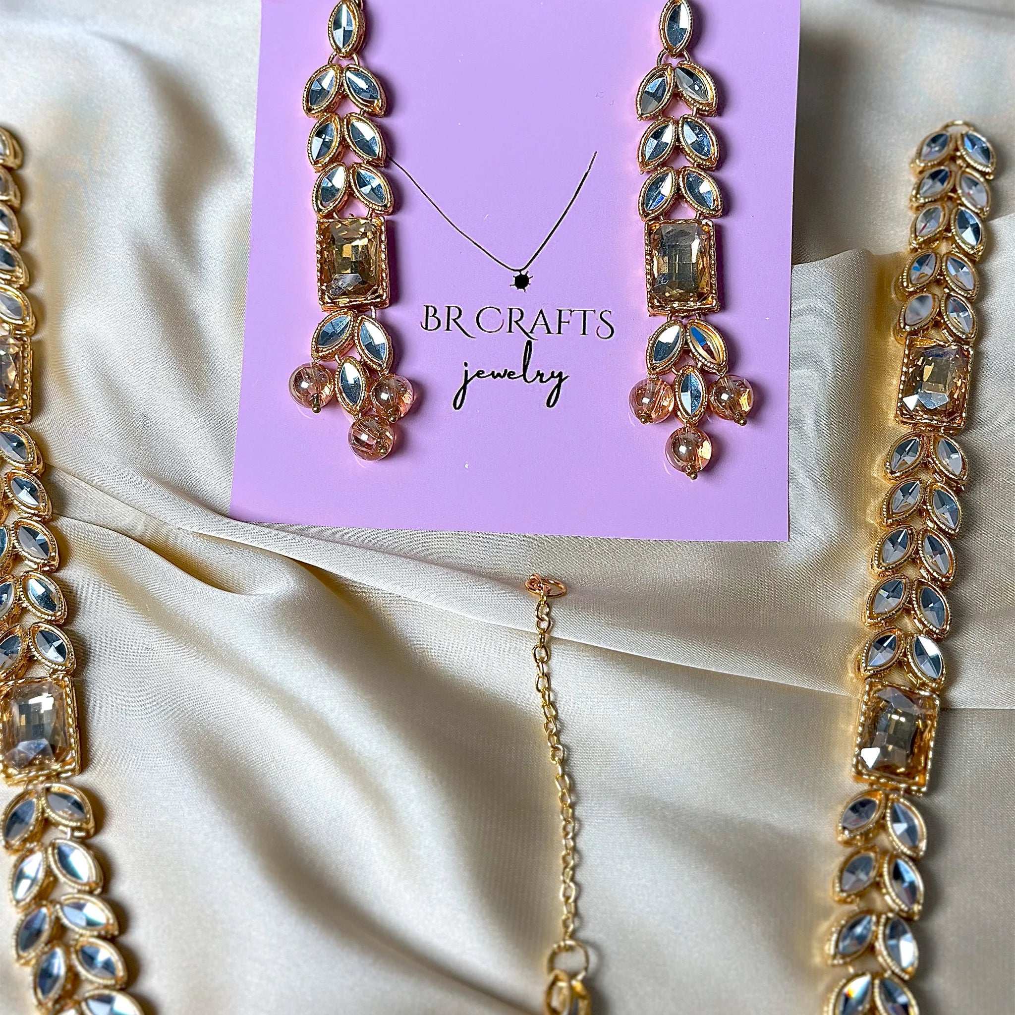 Pearl Dream Jewelry Set (Golden) - BR CRAFTS