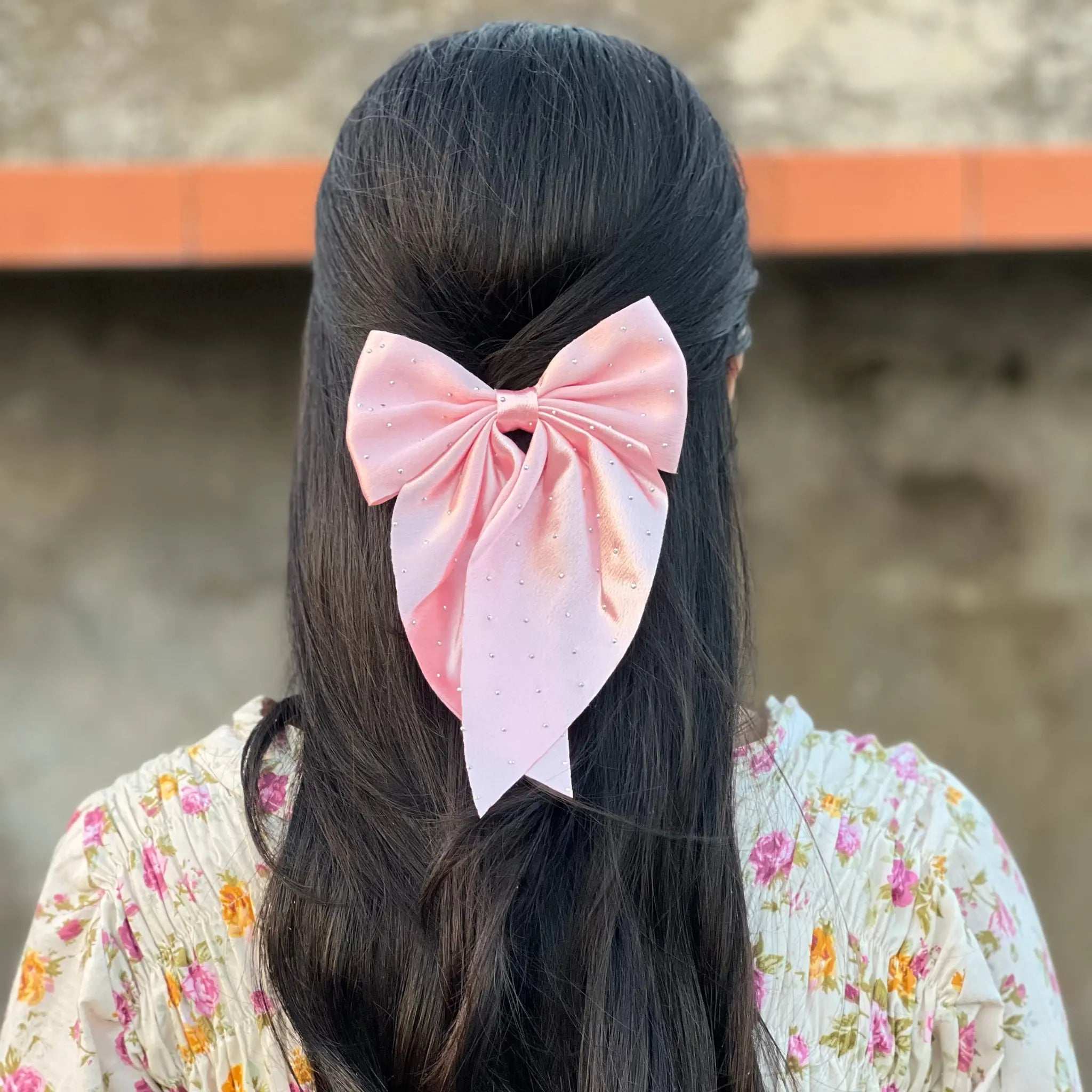 Chic Beaded Hair Bow - BR CRAFTS