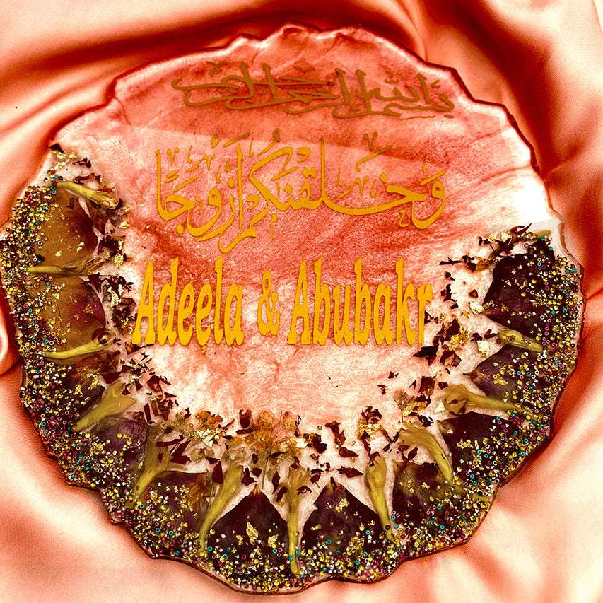 Preserved Flower Nikkah Plaque (8 inch)