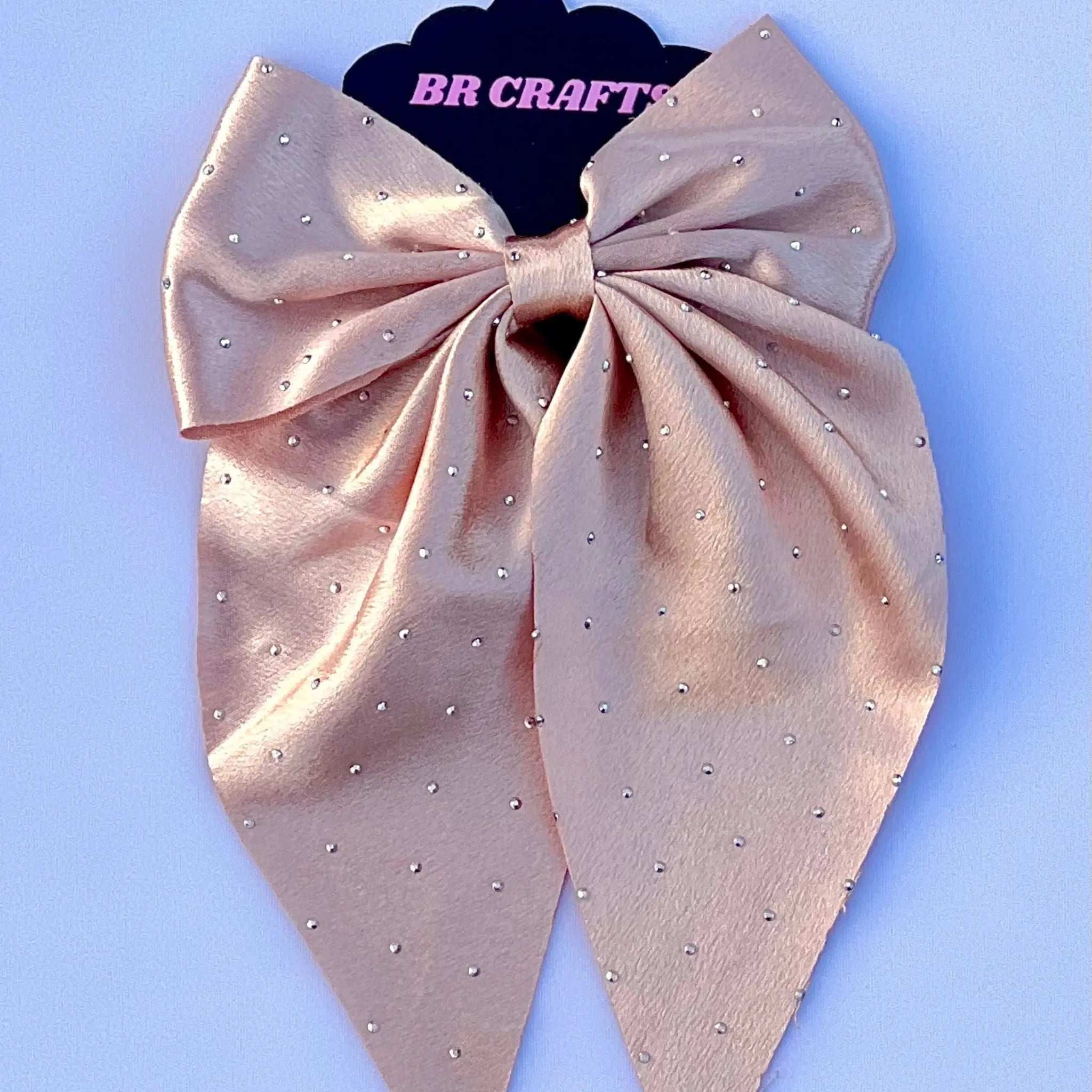 Chic Beaded Hair Bow - BR CRAFTS