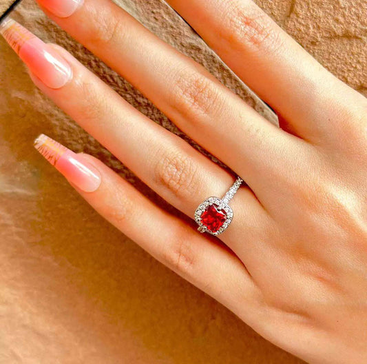 Ruby Aurora Bliss Sterling 925 Silver Ring